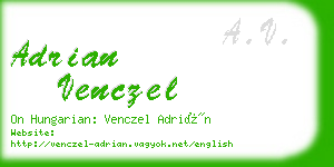 adrian venczel business card